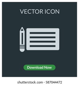 Writing pad vector icon