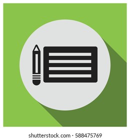 Writing pad vector icon
