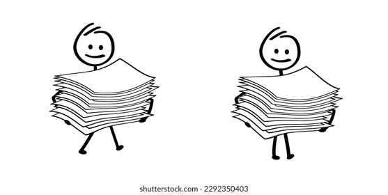 Writing paper. Cartoon empty A4 or A3 copy paper, stacked paper. Flat paper stack. Document, paperwork. Stationery stacked papers icon. Pile papers, file, web icon. Printouts, hardcopy documents. 