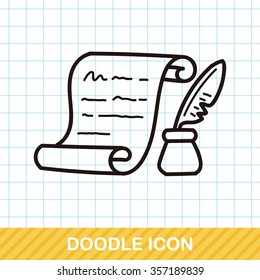 writing paper doodle