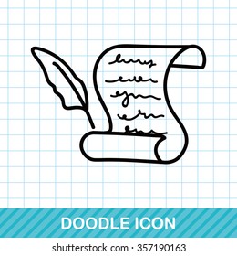writing paper doodle