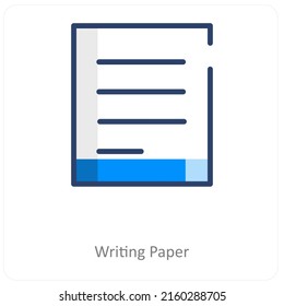Escribir papel y editar concepto de icono
