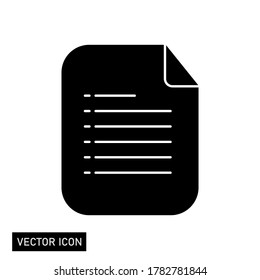 
writing paper icon, vector design with flat style