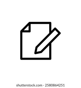 writing paper icon vector design template