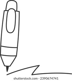 Writing Pen Doodle Vector Illustration