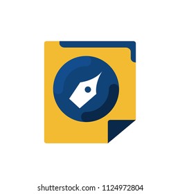 writing pen file for button document