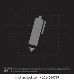 Writing pen icon - Black Creative Background