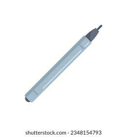 Writing pen icon flat vector. Ink signature. Pencil path isolated