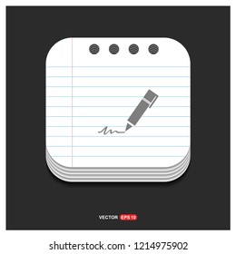 Writing pen icon - Free vector icon