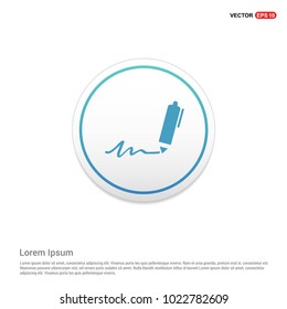 Writing pen icon Hexa White Background icon template