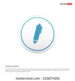 Writing pen icon Hexa White Background icon template - Free vector icon