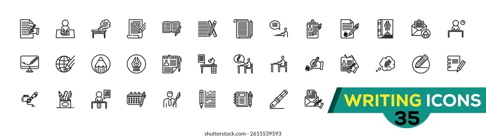 Writing, Pen, Message writing, Vector illustration