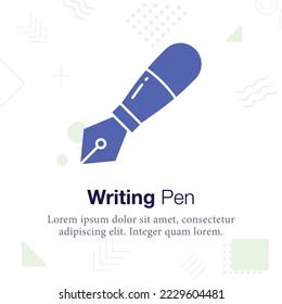 
Schreibstift-Vektorgrafik-Symbol, in Verbindung mit Schule und Bildung
