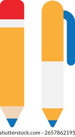 Writing Pencil Document Icon Vector Flat Illustration