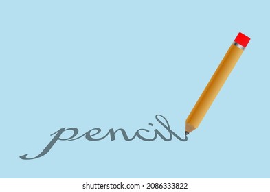 Writing with a pencil, pencil pattern. world pencil day. simple clip art vector illustration