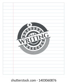 Writing with pencil strokes. Vector Illustration. Detailed.