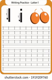 Writing practice for children by tracing, makes it easier for children to learn to write