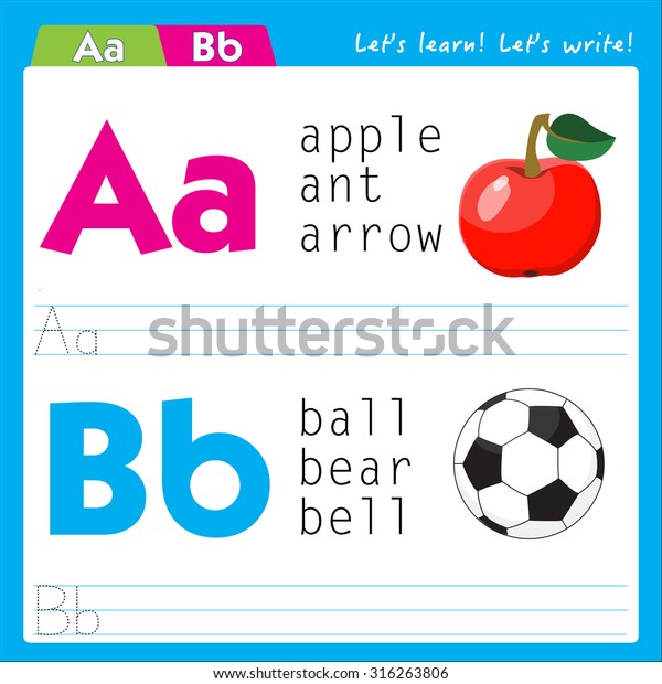 Writing Practice Letter B Stock Vector Royalty Free