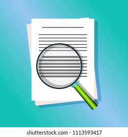 Writing, reading, magnifying glass