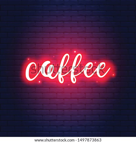 
writing with red neon and brick bacground