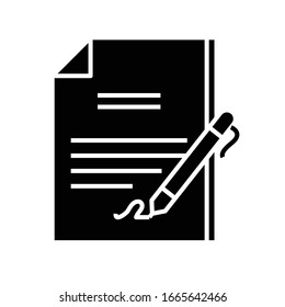 Writing report line icon, concept sign, outline vector illustration, linear symbol.