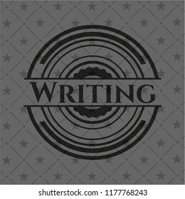 Writing retro style black emblem