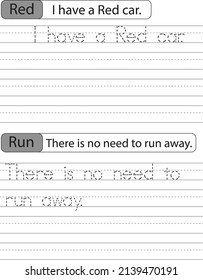 Writing The Simple Sentence Activity For Pre Schoolers And Kindergarten Student