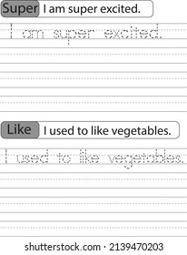 Writing The Simple Sentence Activity For Pre Schoolers And Kindergarten Student
