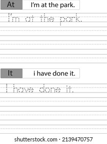 Writing The Simple Sentence Activity For Pre Schoolers And Kindergarten Student