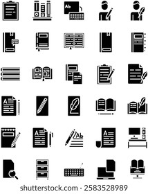 Writing in Solid Style Icon