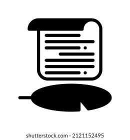 writing solid style icon. vector illustration for graphic design, website, app. EPS 10