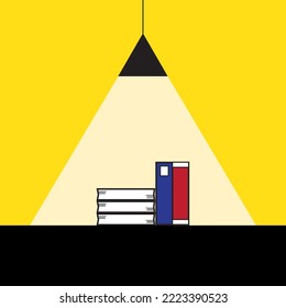 writing and studying night, vector logo icon