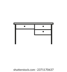 Writing table icon. Desk icon. Vector illustration. EPS 10.