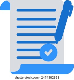 Writing test icon blue gray vector design