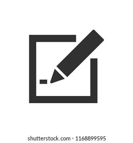 writing text, note. monochrome icon