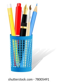 Writing tool collection. Vector.