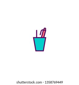 Writing tool icon design. Stationery icon vector illustration