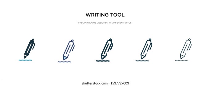 writing tool icon in different style vector illustration. two colored and black writing tool vector icons designed in filled, outline, line and stroke style can be used for web, mobile, ui