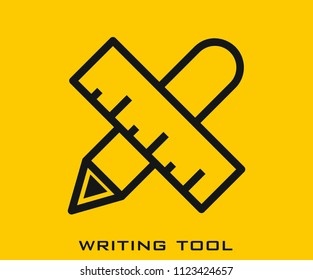 Writing tool icon signs