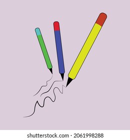 writing tool illustration vector design
