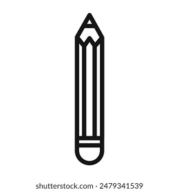 Writing Tool Pencil Icon Ideal for Sketching and Note-Taking