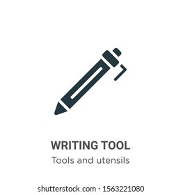 Writing tool vector icon on white background. Flat vector writing tool icon symbol sign from modern tools and utensils collection for mobile concept and web apps design.