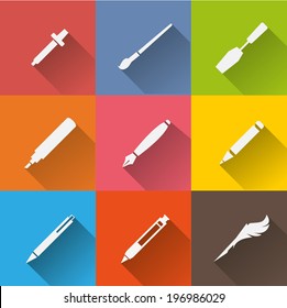Writing Tools icon set 1