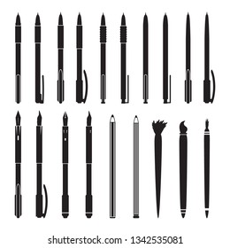 Writing tools set. Vector.