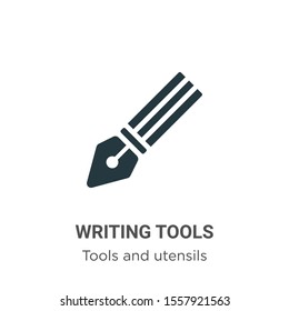 Writing tools vector icon on white background. Flat vector writing tools icon symbol sign from modern tools and utensils collection for mobile concept and web apps design.