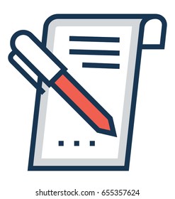 Writing Vector Icon 