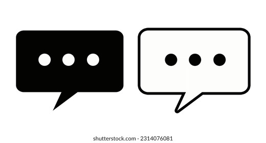 Writing vector icon, bubble speech design template. Vector illustration.