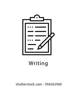 Writing Vector Line Icon