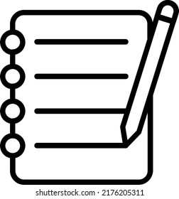 Diseño de iconos de la línea del vector de escritura