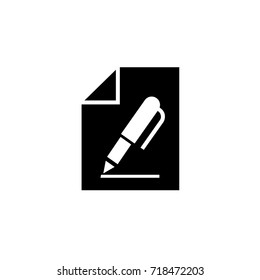 writing - vector logo/icon illustration